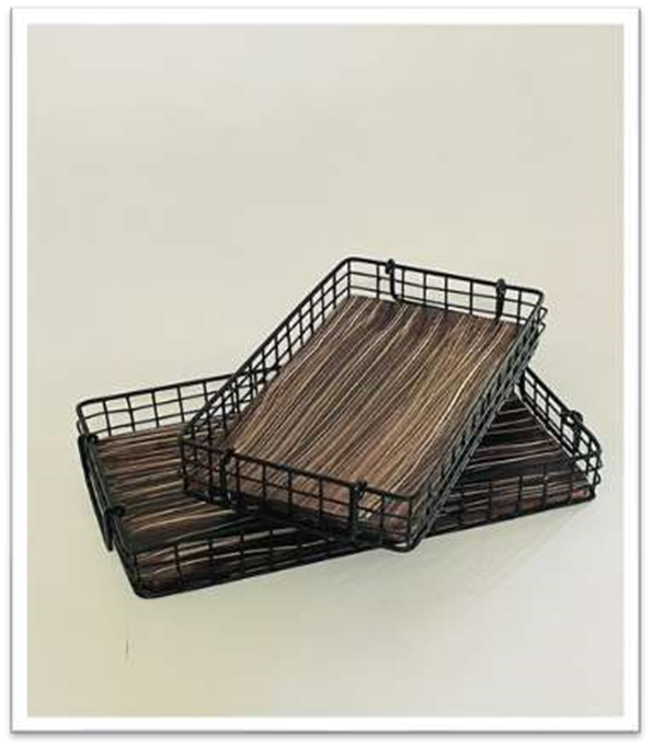IRON AND WOOD TRAY